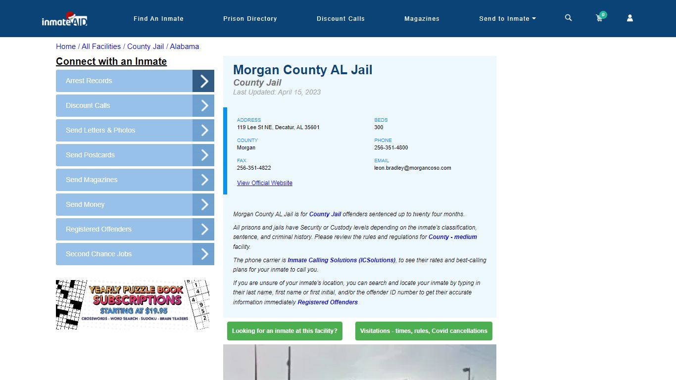 Morgan County AL Jail - Inmate Locator - Decatur, AL