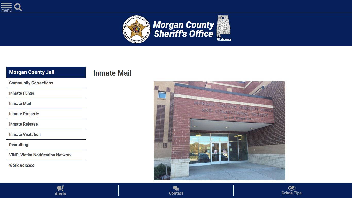 Inmate Mail | Morgan County Sheriff, Alabama